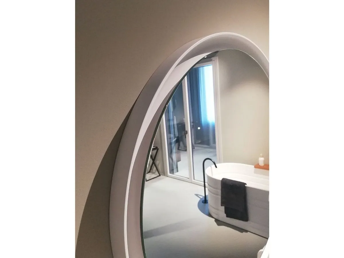 Specchio Memory D70 con cornice laccata (bianco) 