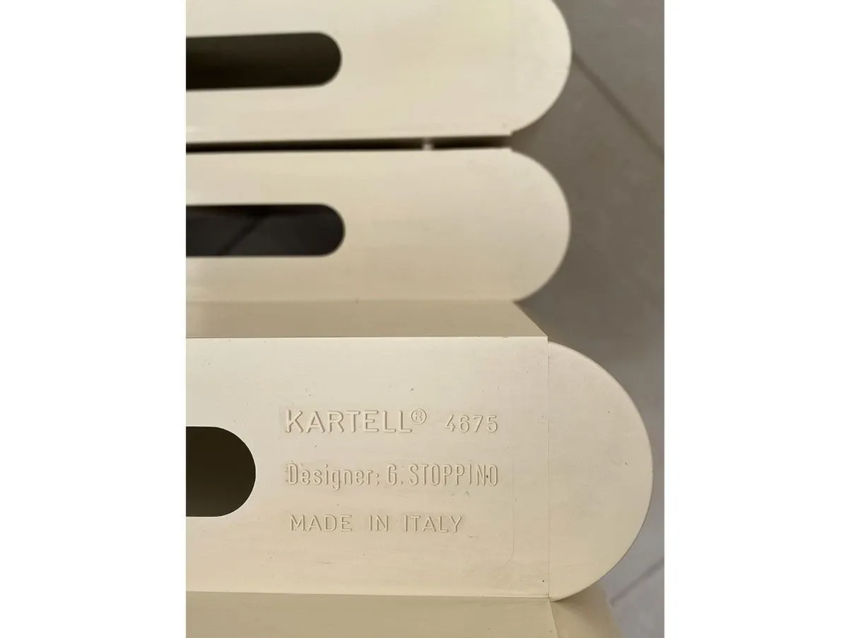Portariviste vintage con 6 tasche (bianco), Kartell 5