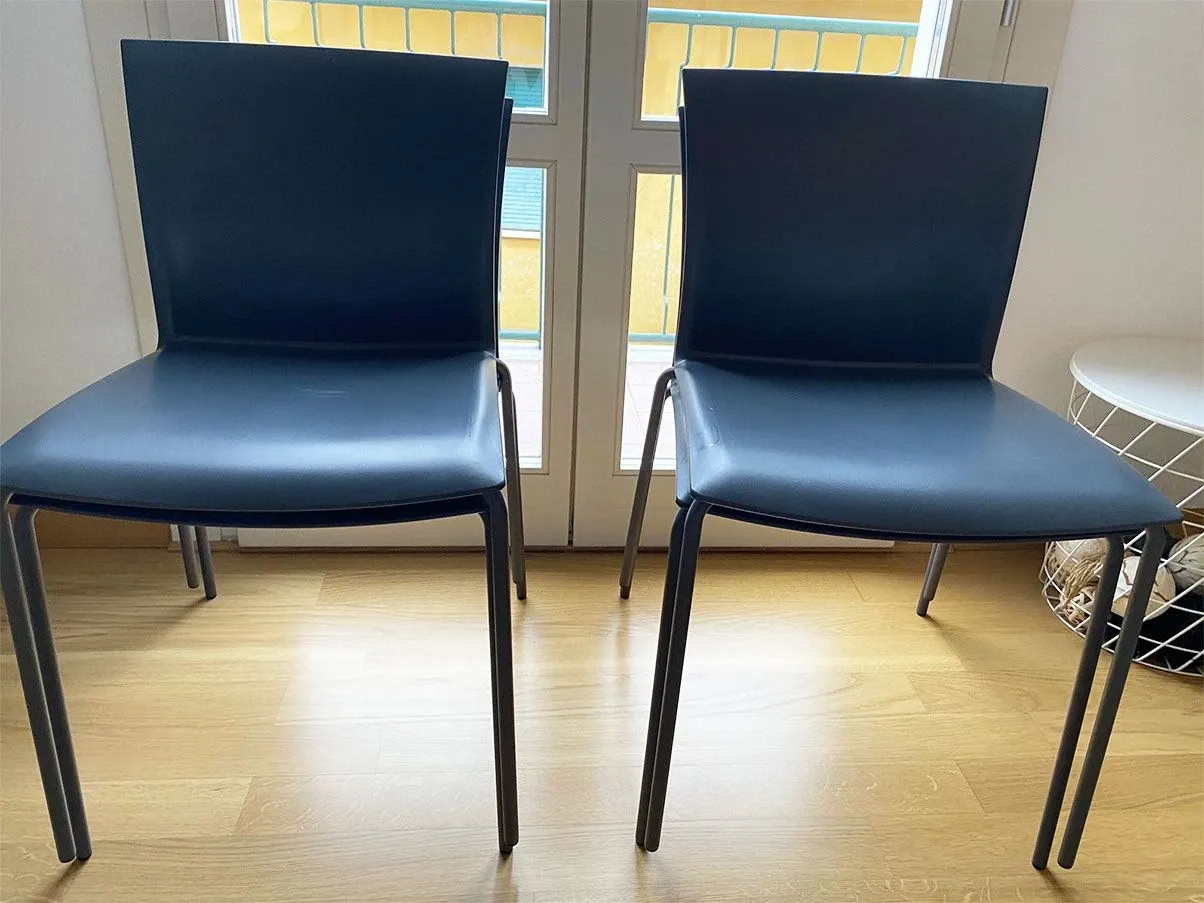 Set of 4 Futura chairs in polypropylene (anthracite), Bontempi 