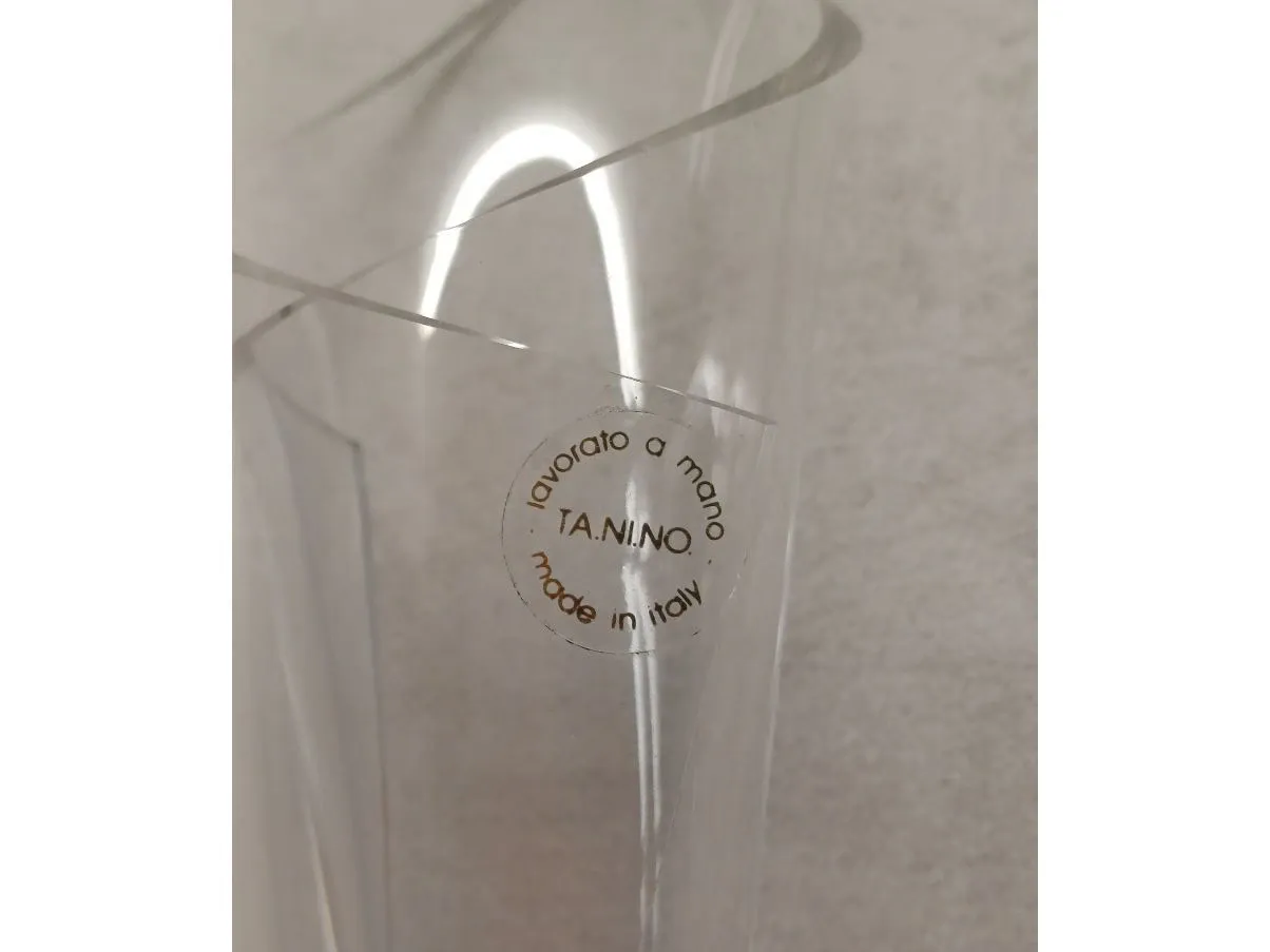 Cono in metacrilato trasparente Tanino vintage (anni'80), 6