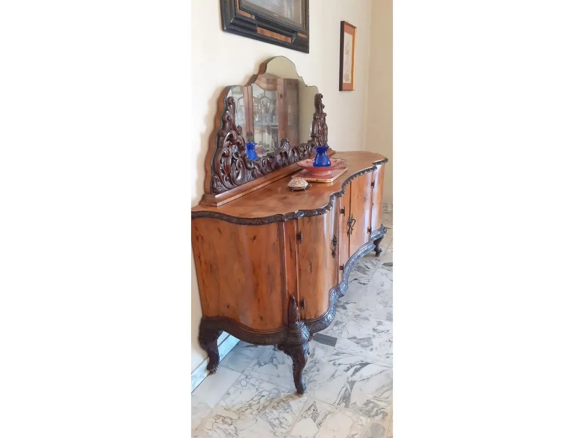 Credenza con specchio vintage (anni'30), 2