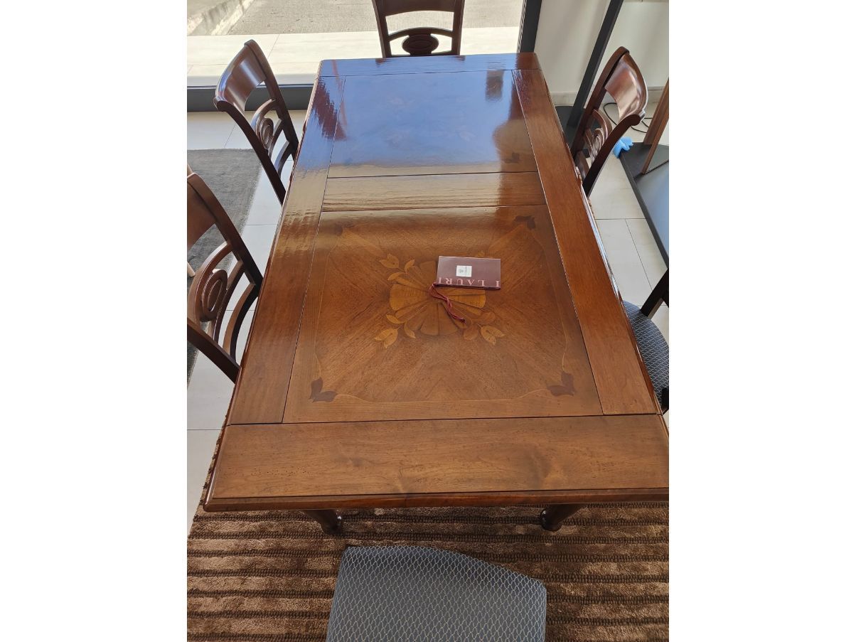 Set tavolo I Lauri e 6 sedie in noce massello 6