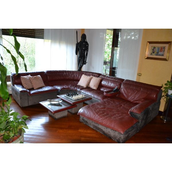 Safari modular corner leather sofa, Rossi by Albizzate image