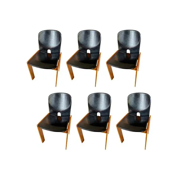 Set of 6 model 121 chairs by Afra and Tobia Scarpa 1