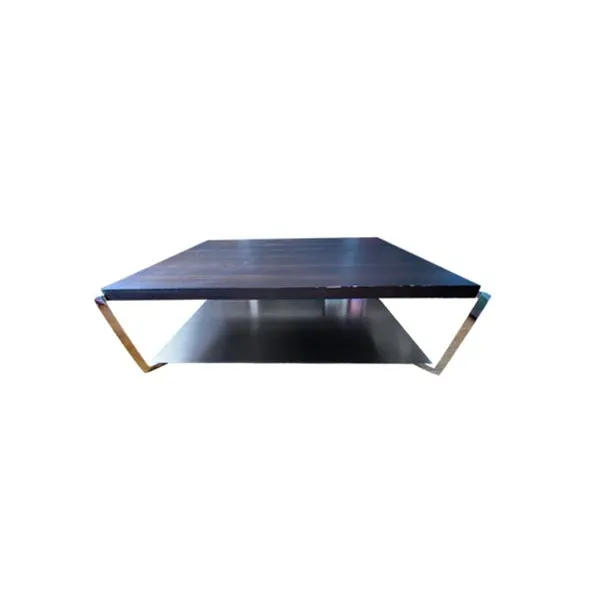 45 ° rectangular coffee table in metal and wood, Molteni & C image