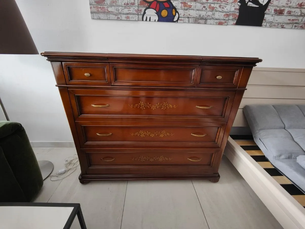 Wooden secretaire chest of drawers 1