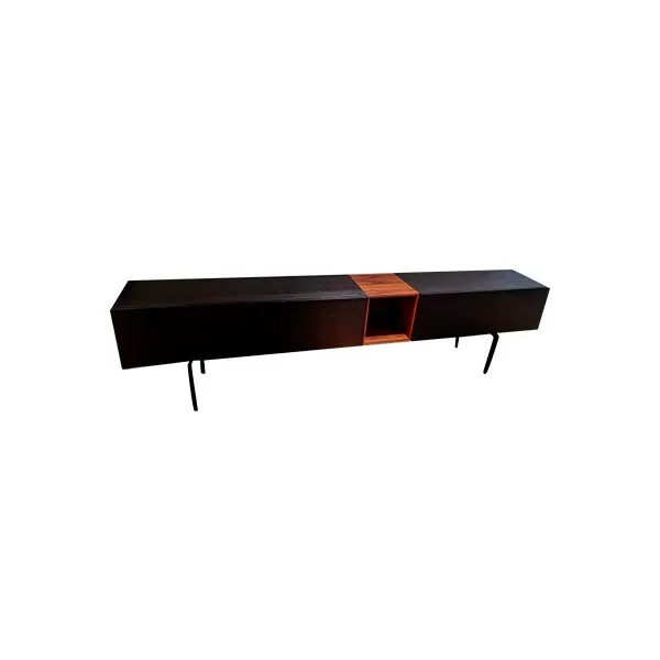 Modern console in metal and wood (brown), Porro image