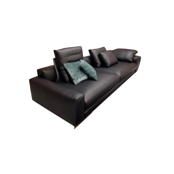 Atlas 4 seater sofa covered in leather (black), Arketipo image