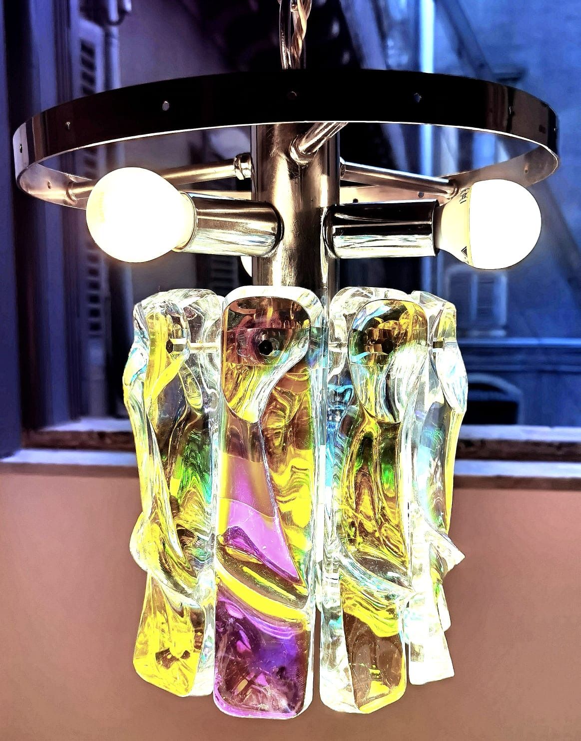 Lampadario in vetro di Murano multicolore (anni '60), Details
