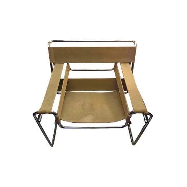 Wassily iconic armchair in linen fabric (beige), Kiga SpA image