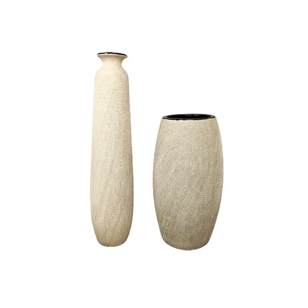 Set of 2 vintage ceramic vases from Deruta (1970s) image