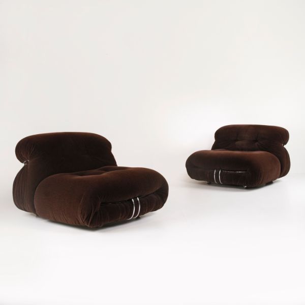 Set of 2 Soriana armchairs by Afra and Tobia Scarpa, Cassina image