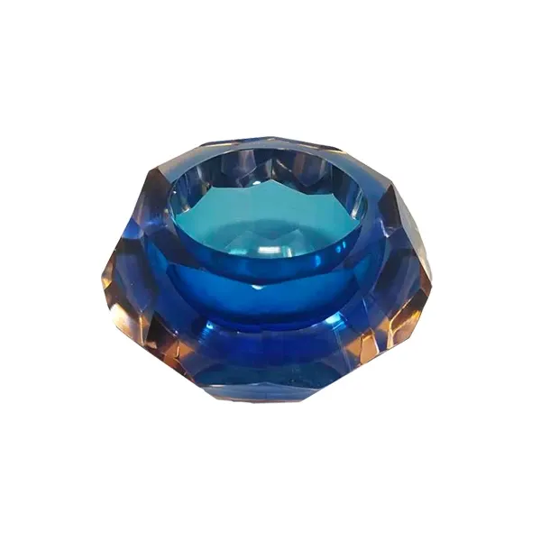 Flavio Poli&#39;s pocket emptier bowl in glass (blue), Seguso image