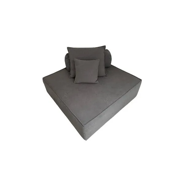Divano Madame in tessuto grigio, Filippo Ghezzani  