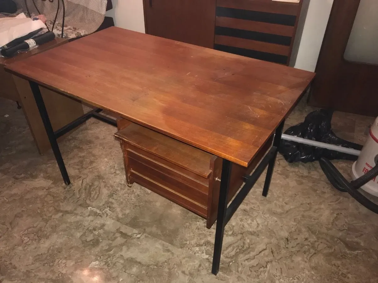 Vintage Teak Desk (1960s), 4