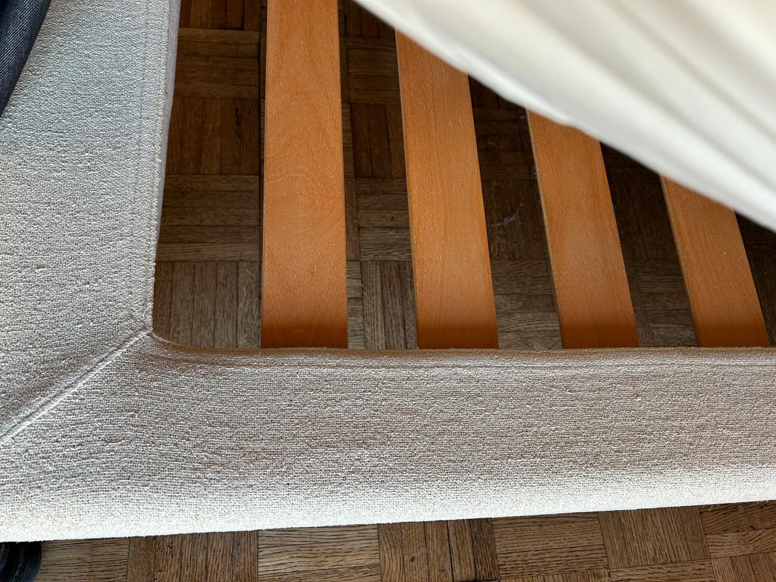 Double bed in fabric (beige), Cappellini Front