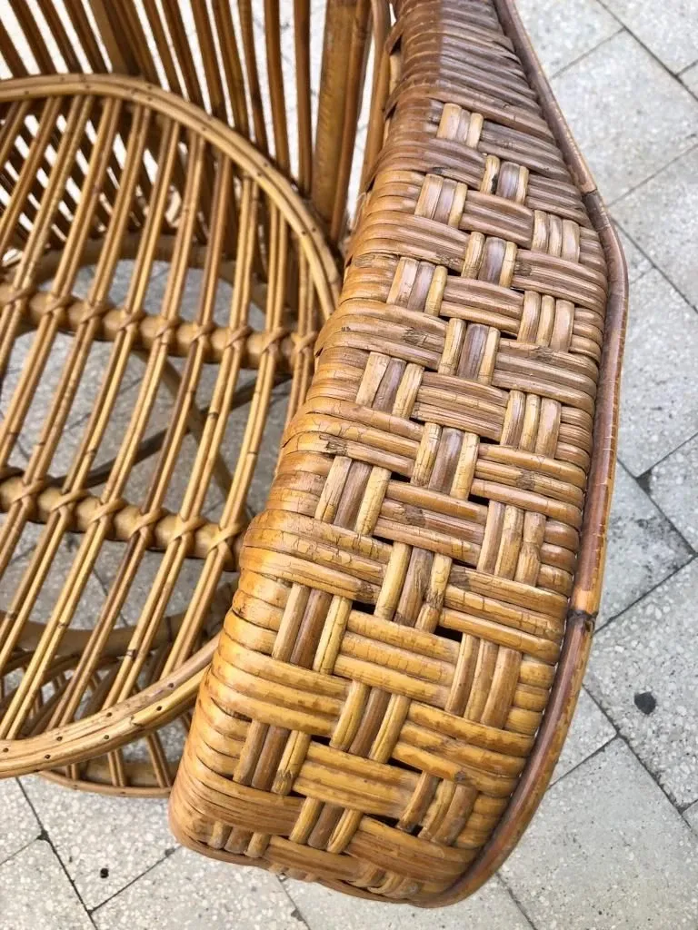 Poltrona in vimini Lio Carminati e Gio Ponti, Bonacina 8