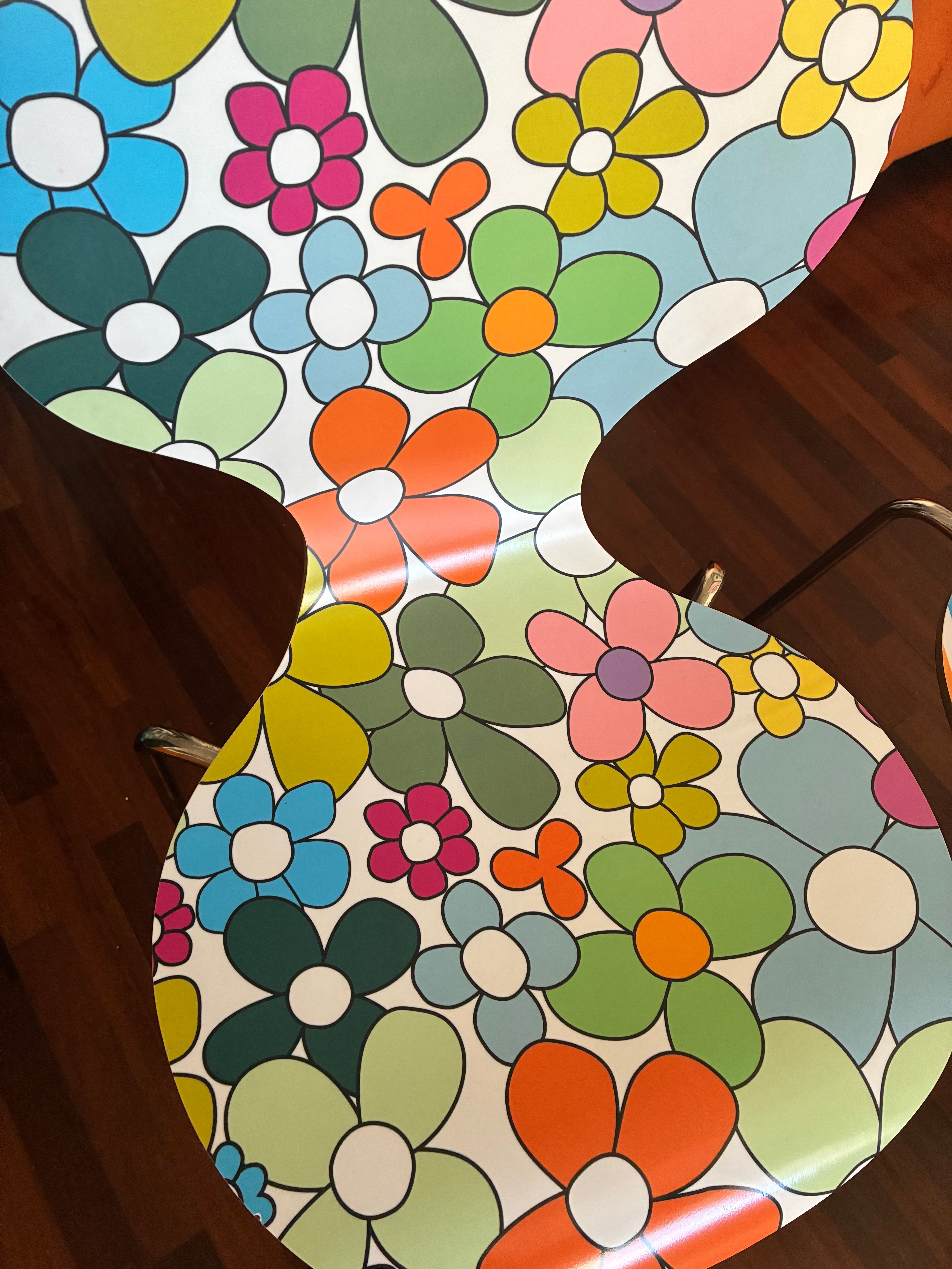 2er-Set Stühle mit Blumen- und Streifenmuster, mehrfarbig Main