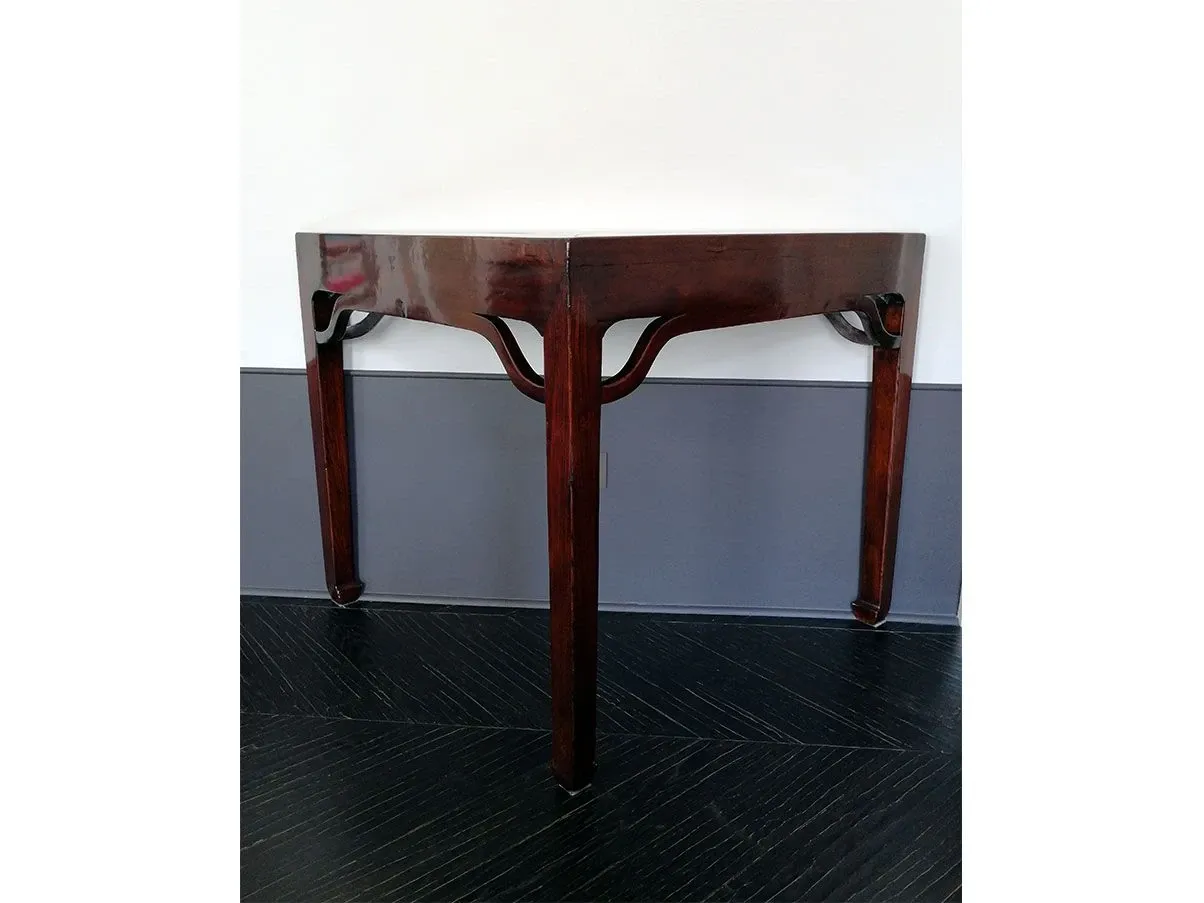 Set 2 consolle triangolari in legno mogano (inizi '900) 2