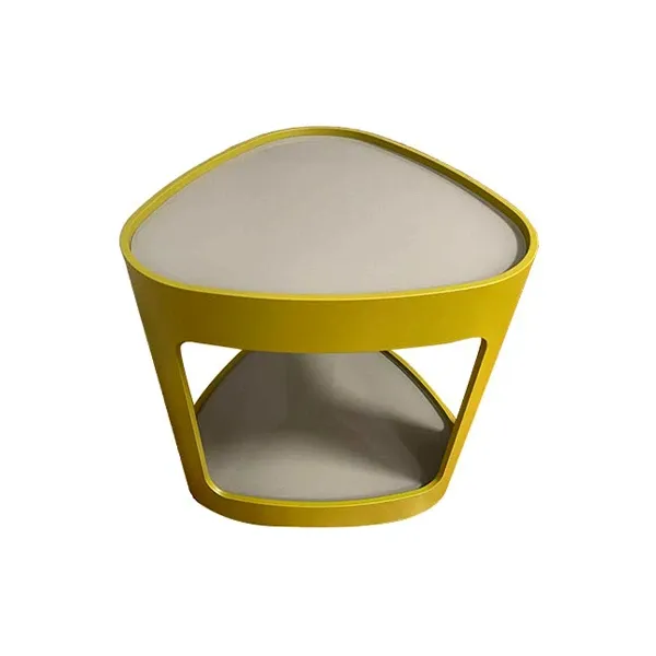 Oblò plectrum coffee table in lacquered wood (yellow), Caccaro image