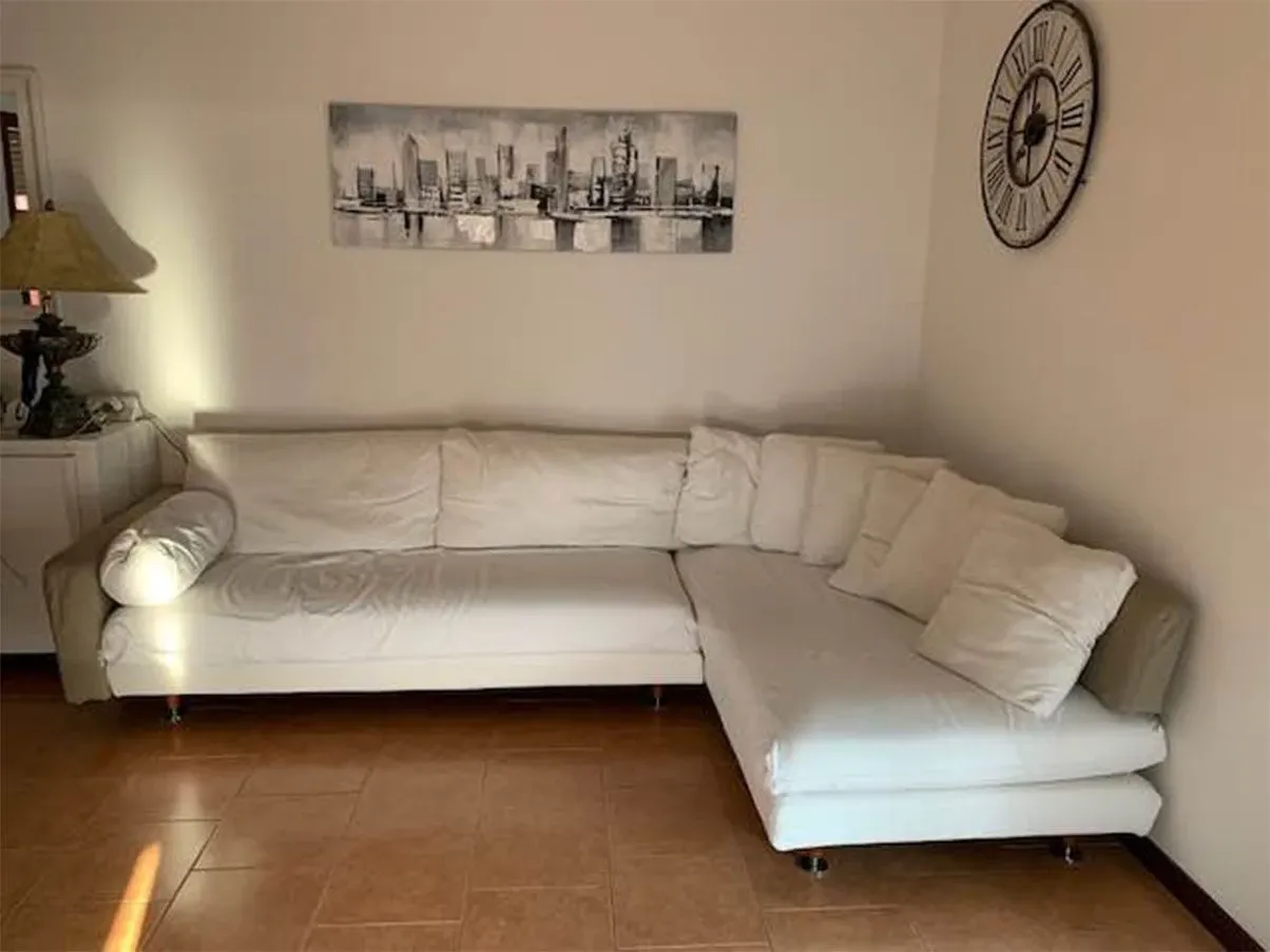 Divano angolare tessuto sfoderabile (beige) 1