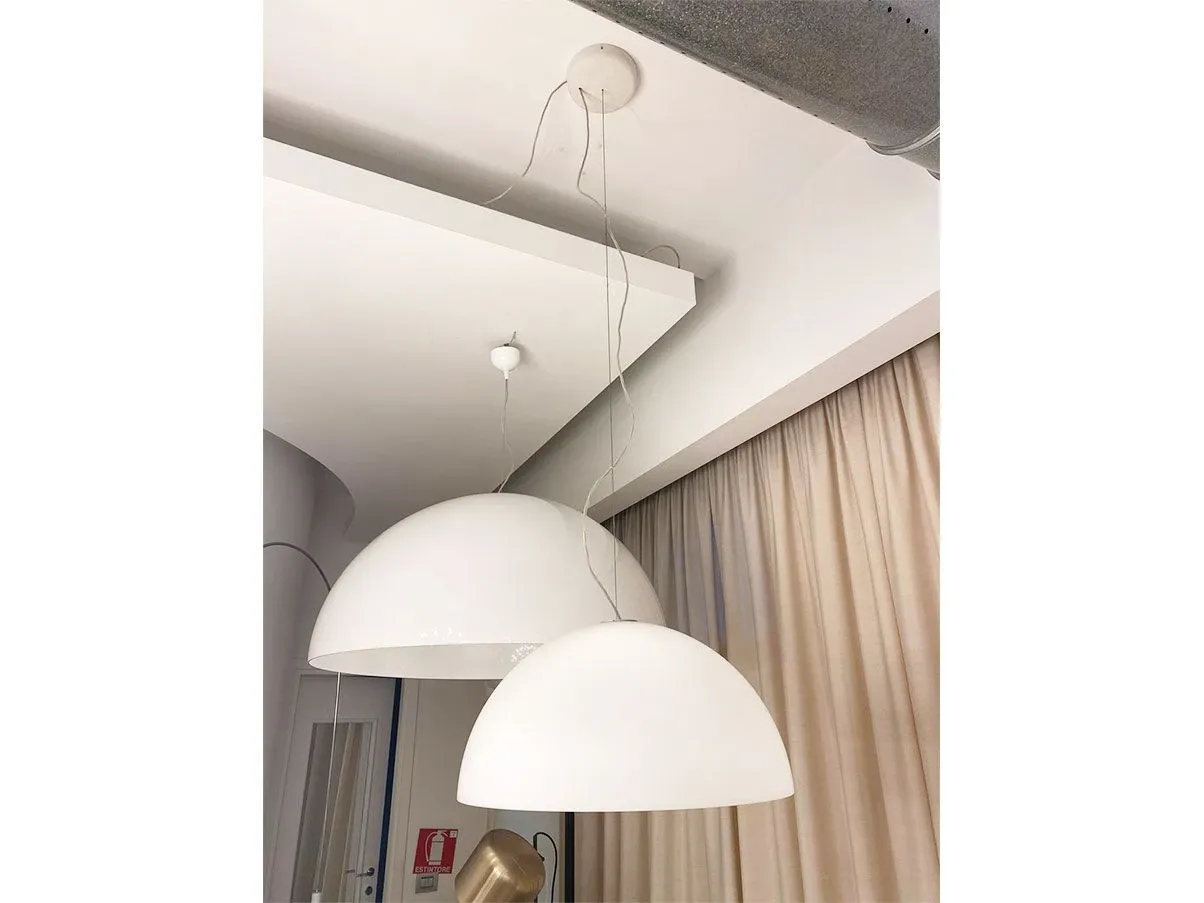 Lampada a sospensione Sonora 411 in vetro di Murano, Oluce 1