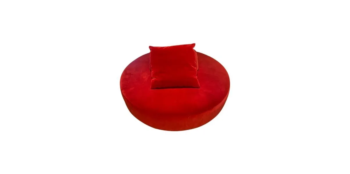 Pouf in velluto rosso Harry Large, B&B Italia image