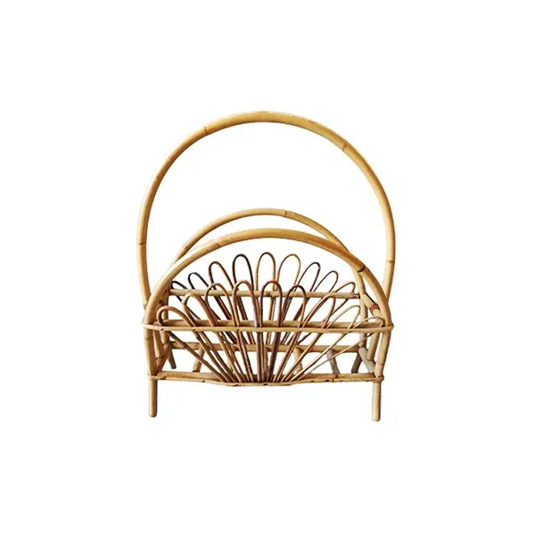 Vintage Straw Magazine Rack by Franco Albini (1960s) image