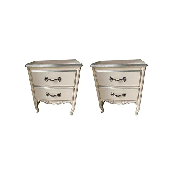 Set 2 comodini 3022 in legno con cassetti,  