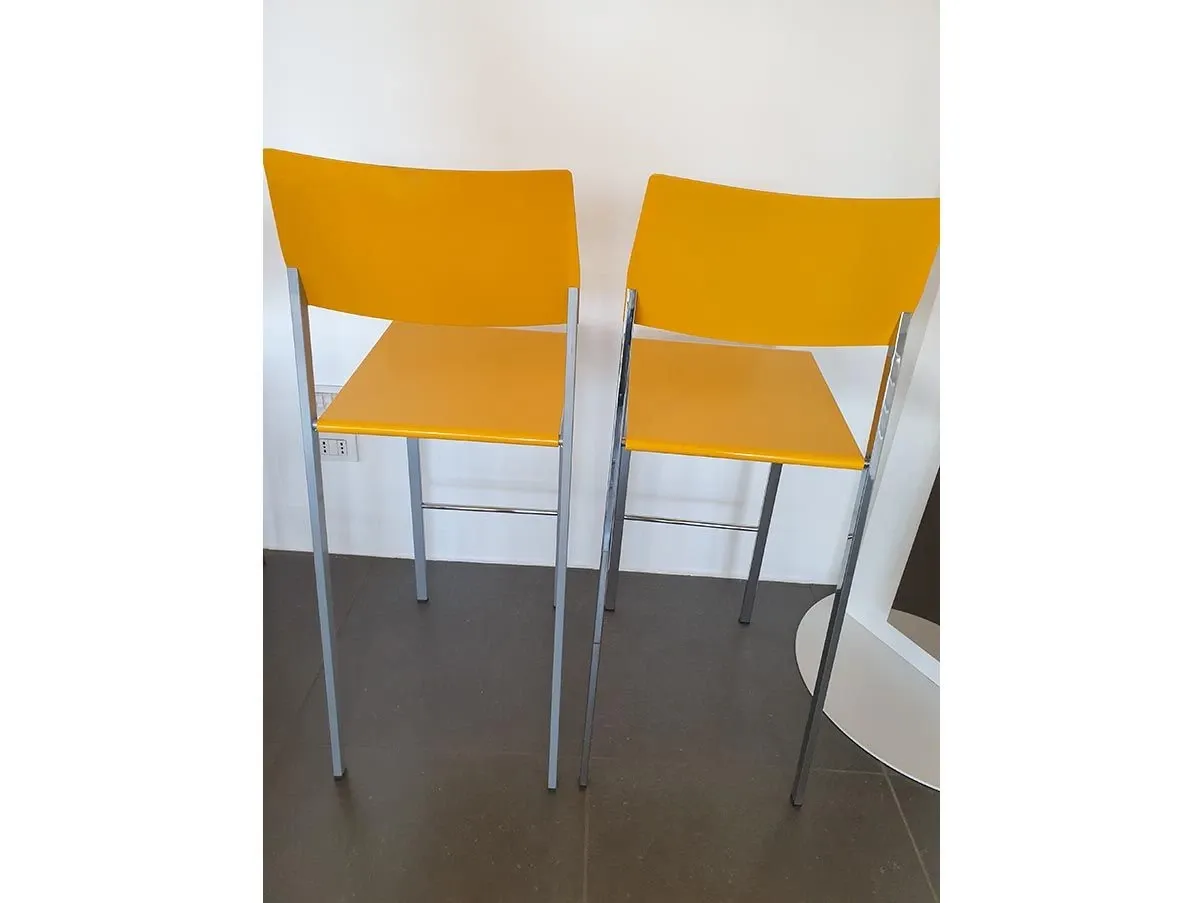 Set 2 sgabelli Margherita Stool in metallo (giallo), YDF 4