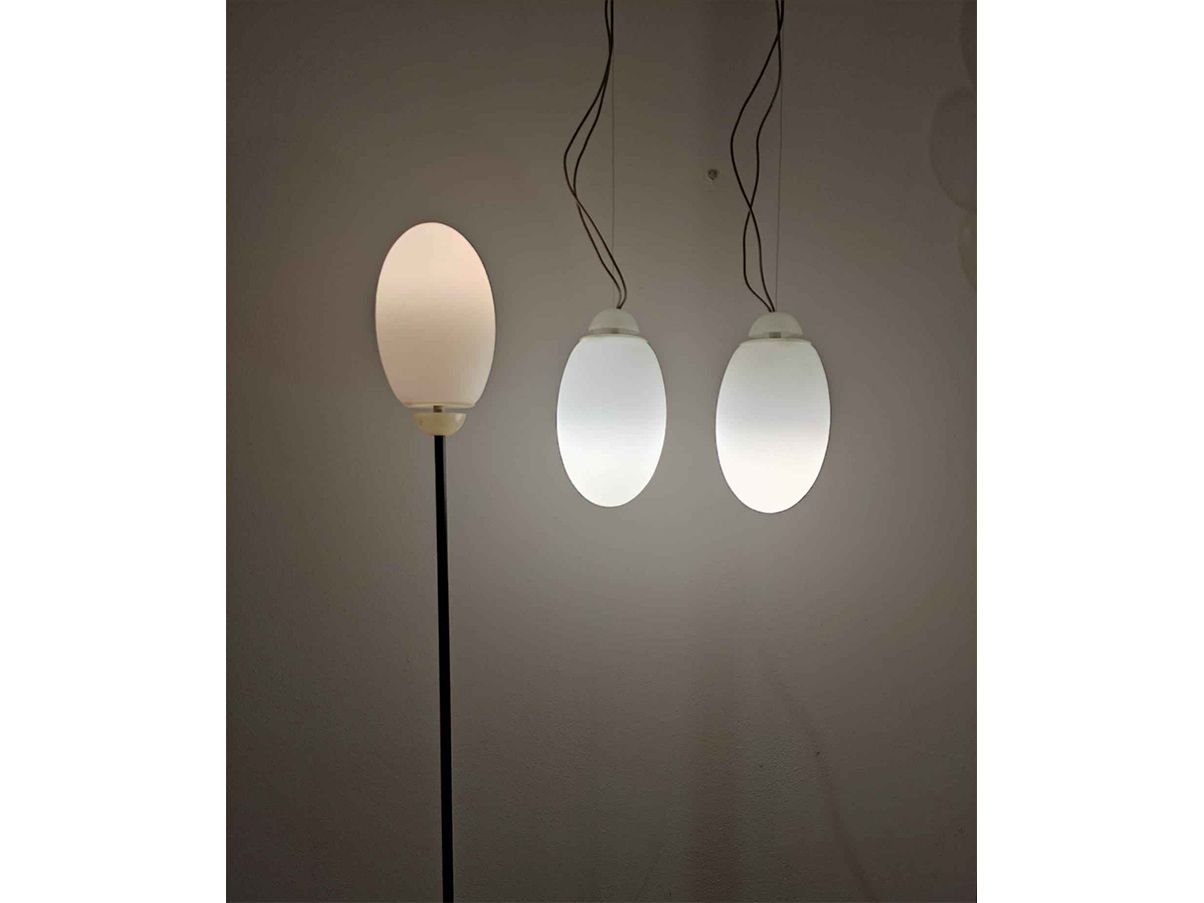 Set lampada e 2 a sospensione Brera Achille Castiglioni Set lampada e 2 a sospensione Brera Achille Castiglioni