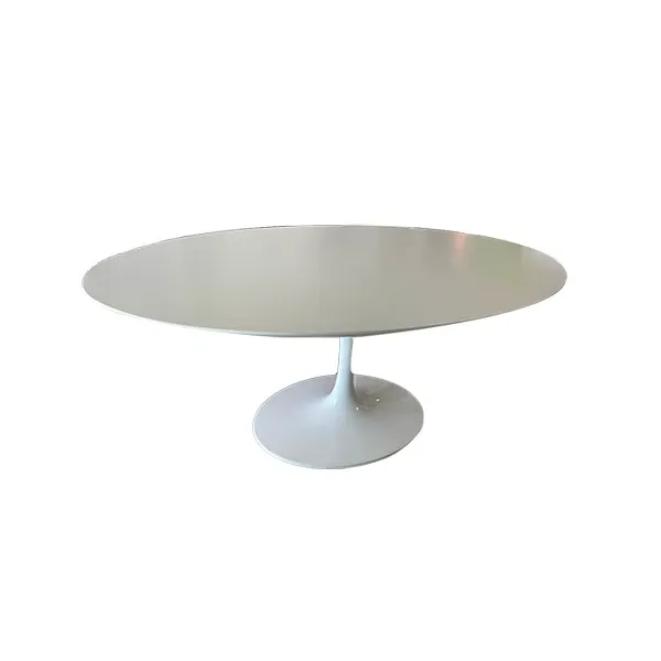 Saarinen oval table in laminated wood (white), Alivar image