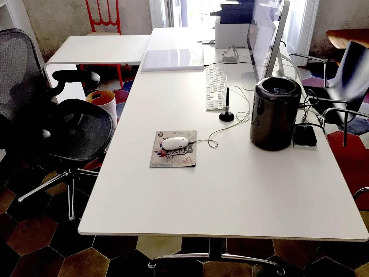 Tavolo scrivania Tools 16 in laminato (bianco), DePadova 2