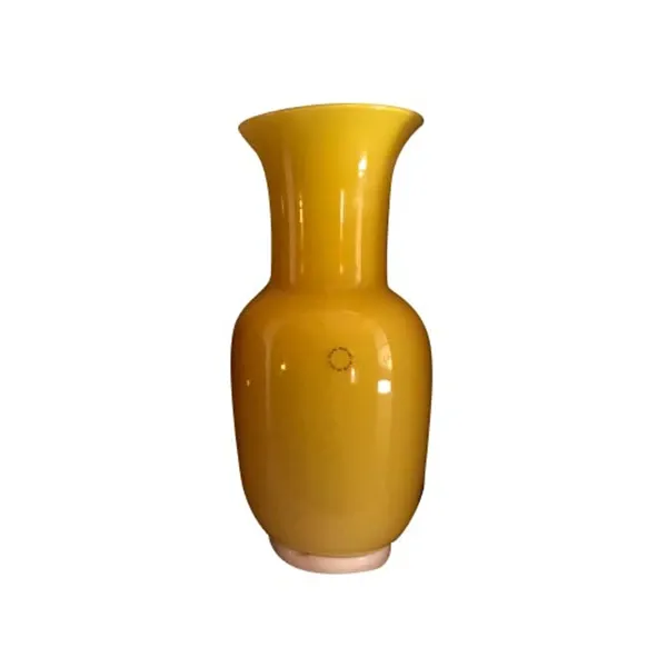 Vaso Opalino realizzato in vetro soffiato (giallo), Venini image