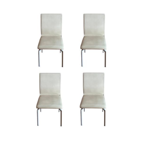 Set of 4 Eos chairs in metal and leather, Poltrona Frau image