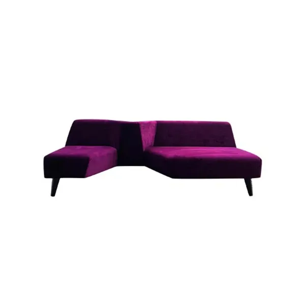 Slit sofa in fabric with coffee table (purple), Sedes Regia image