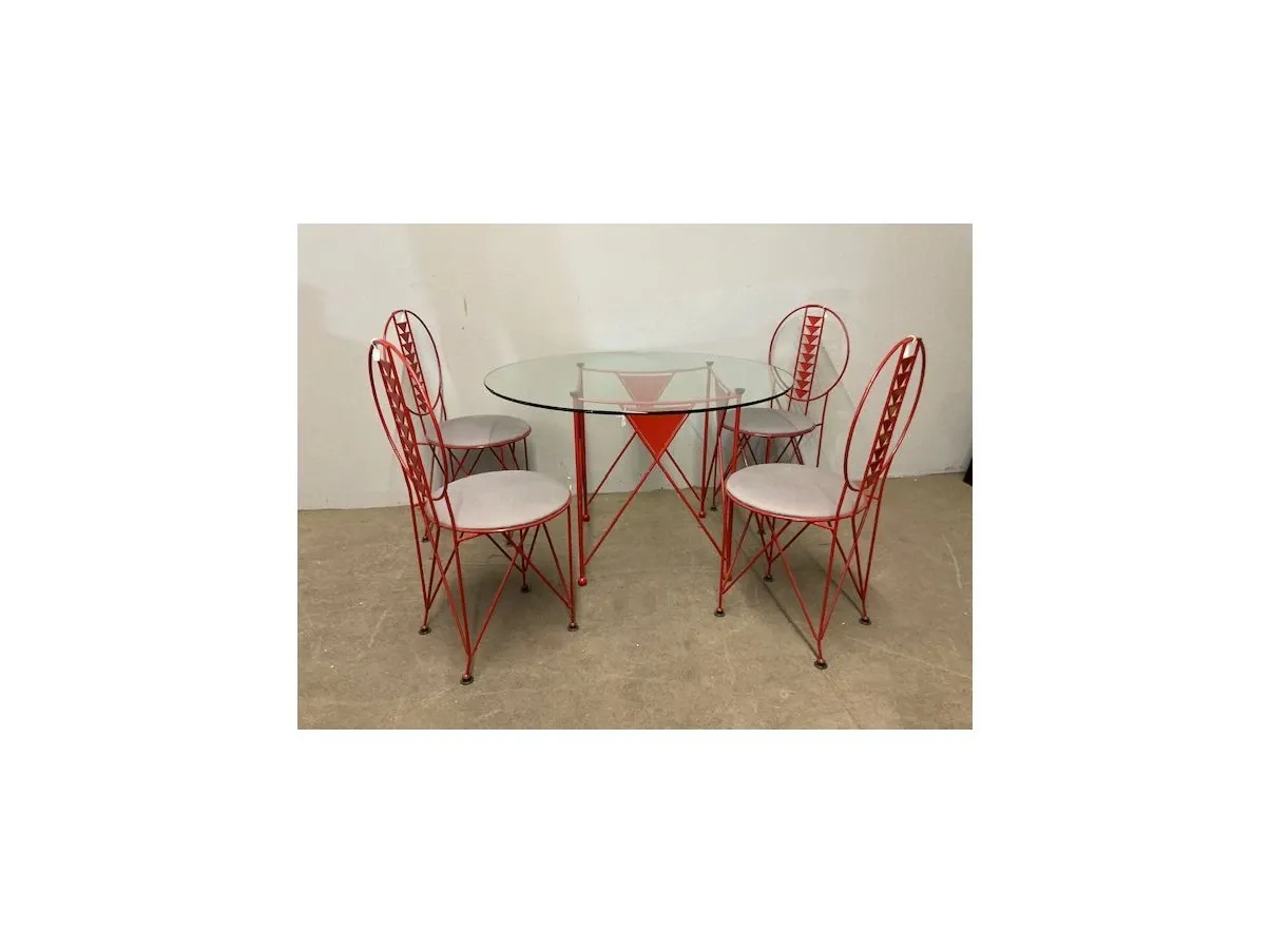 Vintage table and chairs set (1980s), image