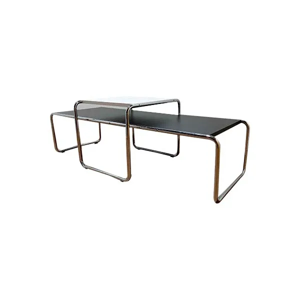 Set of 2 Laccio coffee tables B10 and B9 by Marcel Breuer 1929, Alivar image