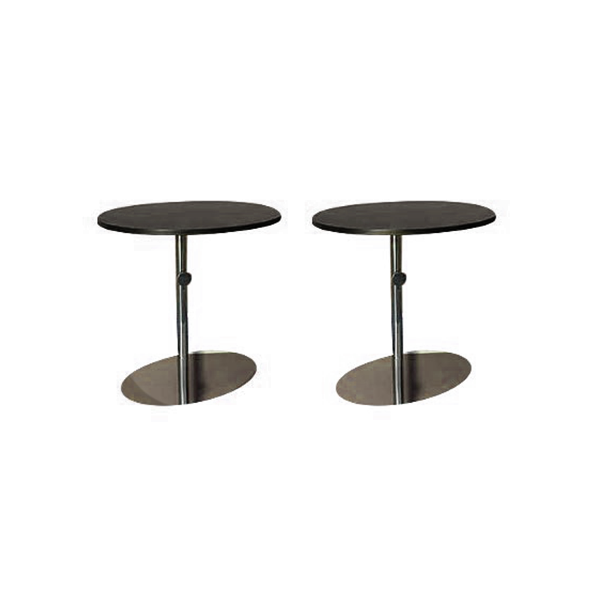 Set of 2 Side PC coffee tables with wengé wood top, Porada image