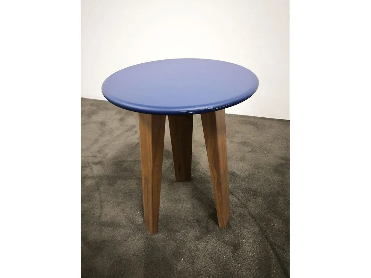 Set 2 tavolini rotondi Herve' in legno (blu), Ivano Redaelli 7
