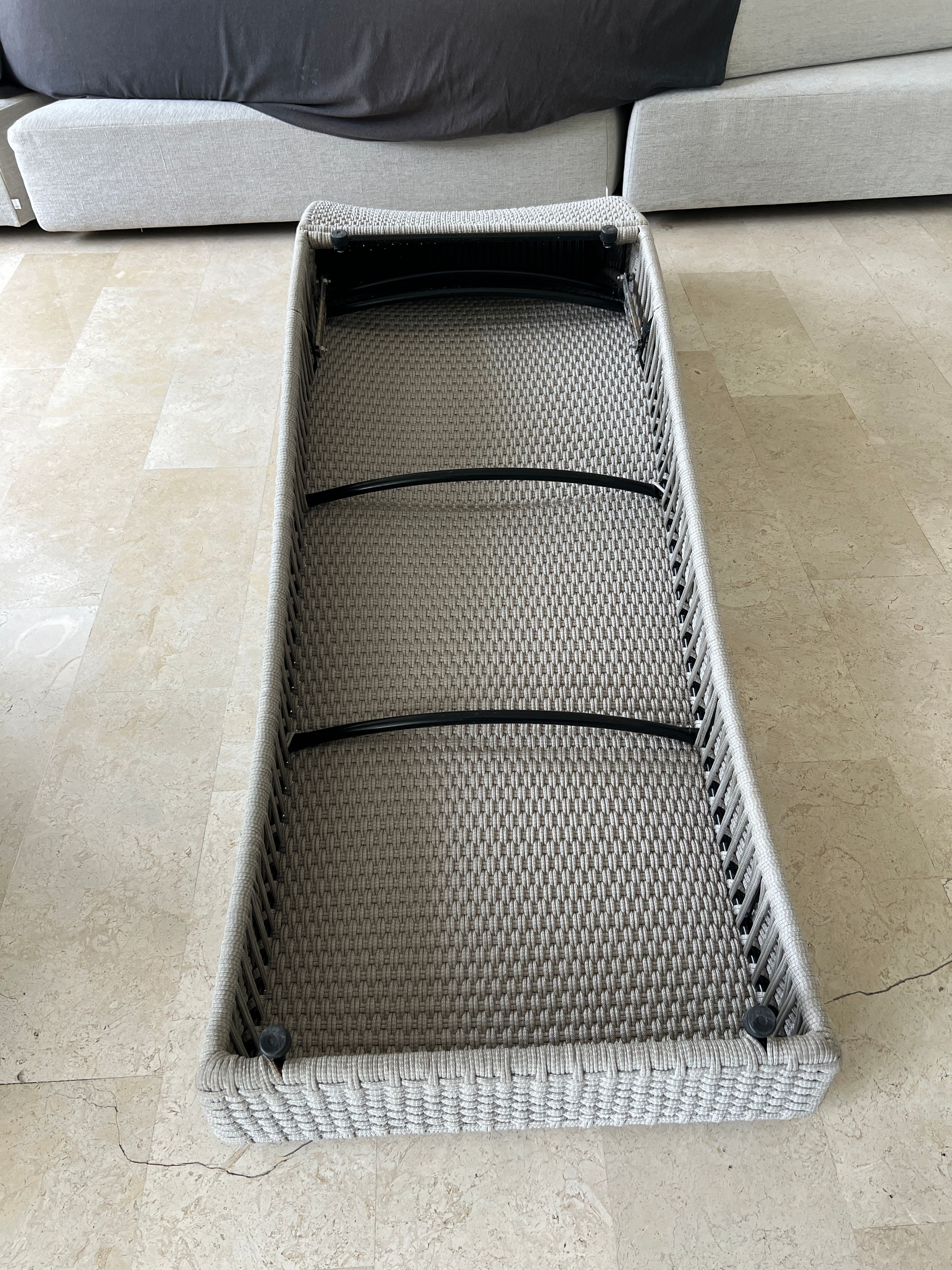 Poltrona chaise longue/lettino Wave in corda Details