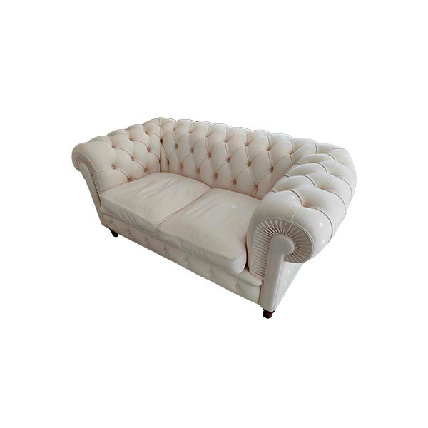 Divano in pelle bianca 2 posti Poltrone Sofa