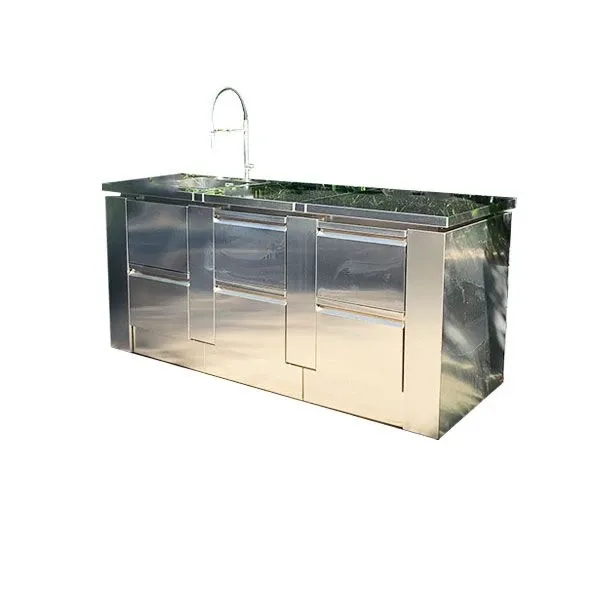 Cucina da esterno R1 modulare in acciaio inox 