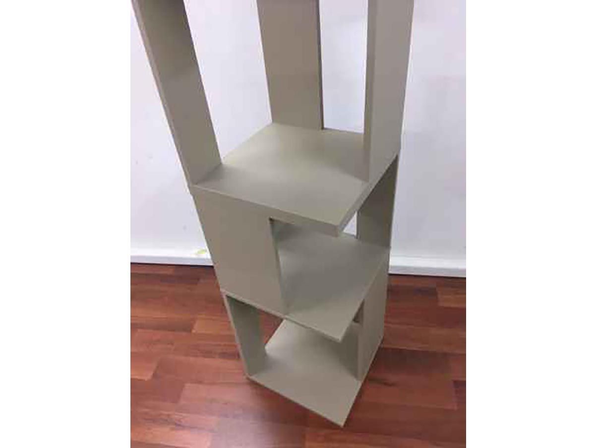 Libreria Cubic assemblata in legno (beige) 4