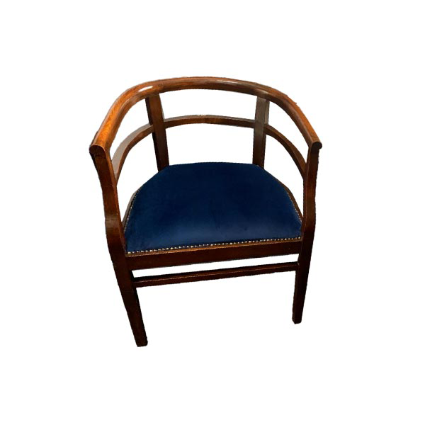 Vintage Solid Wood Tub Chair (1920s), image