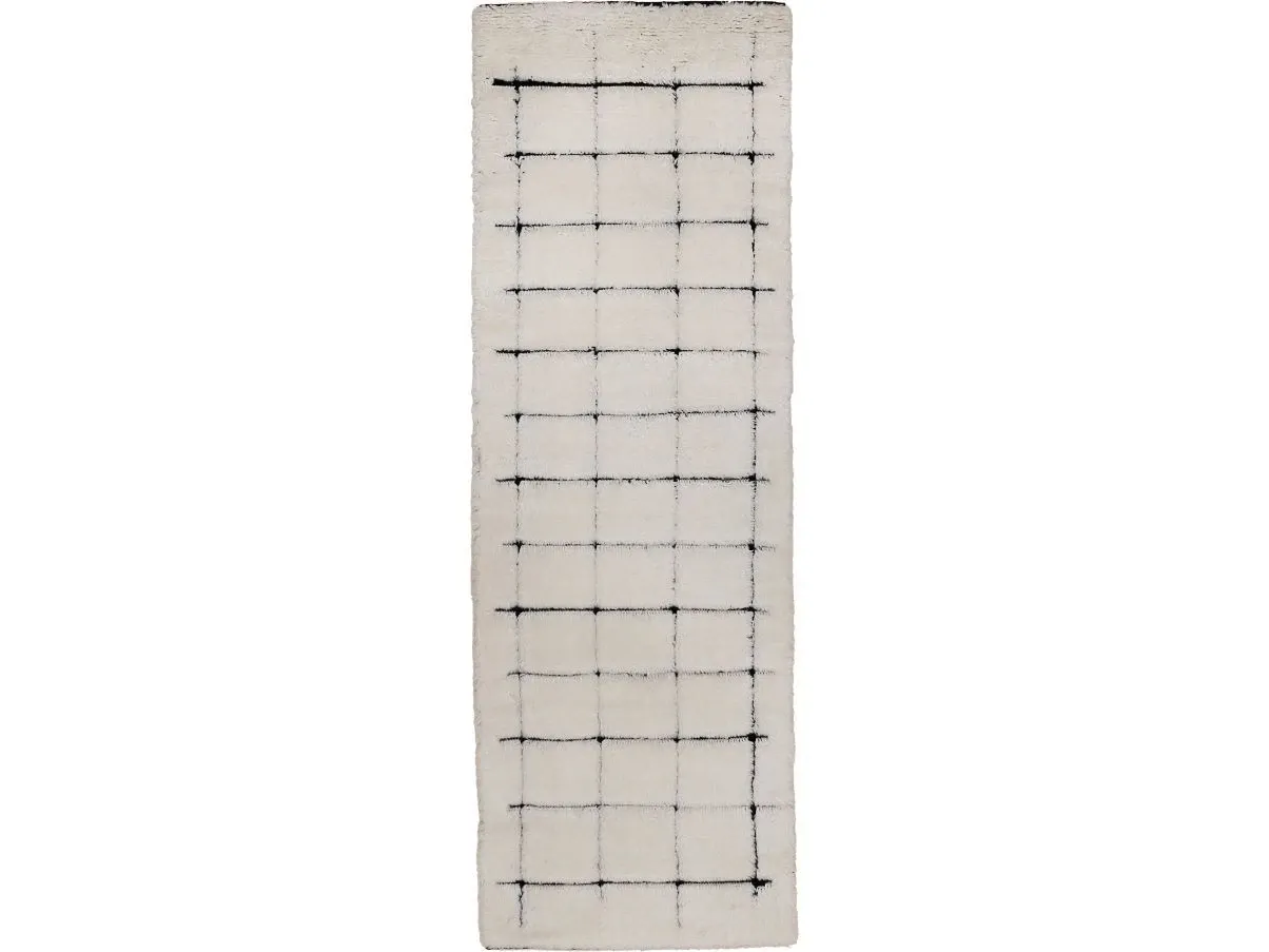 Tappeto Razionalità bianco e nero, Clara Bona 1
