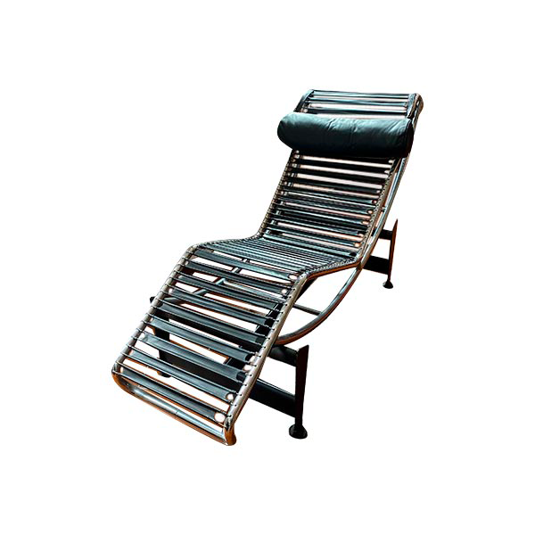 Vintage LC4 naked steel chaise longue (1970s), Cassina image