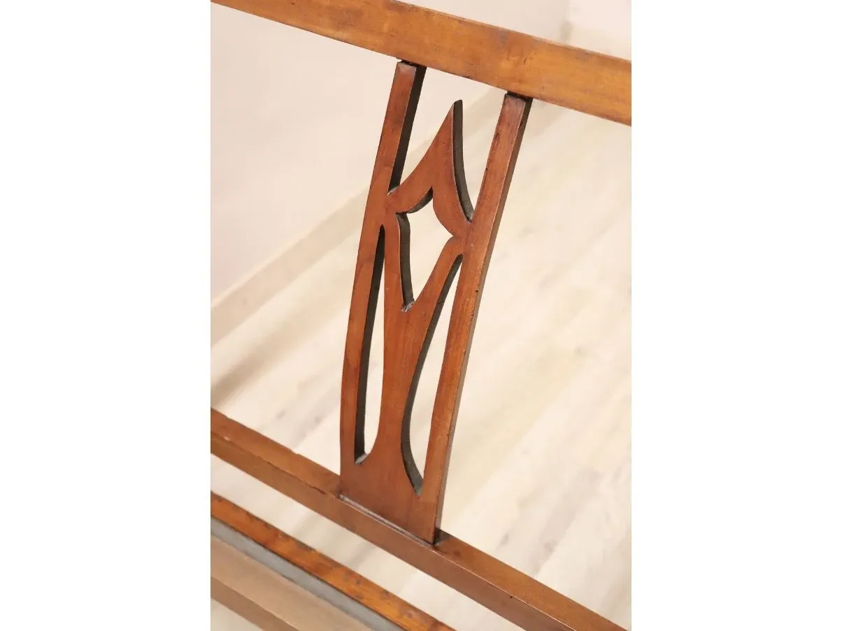 Letto singolo vintage in legno di ciliegio ('800),  4