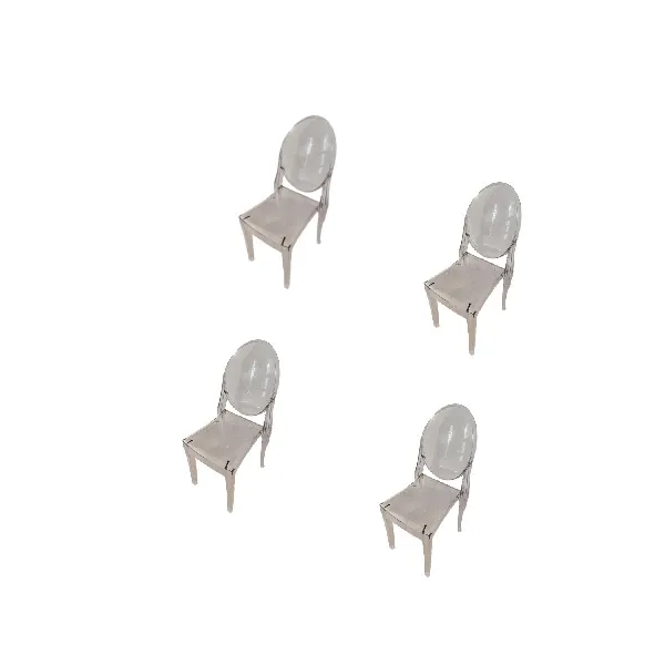 Set of 4 transparent Victoria Ghost chairs, Kartell image