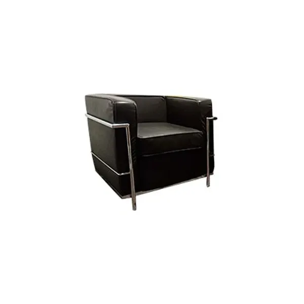 LC2 Museum series iconic armchair in leather (black), Alivar image